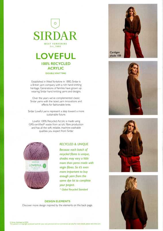 Knitting Pattern - Sirdar 10764 - Loveful DK - Ladies Cardigan